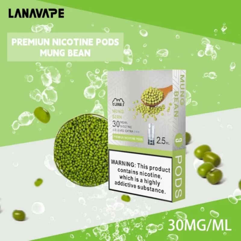 【綠豆味】LANA電子煙透明發光煙彈 通用一代relx sp2s 台灣當天出貨